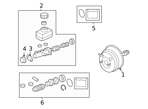 Master Cylinder - Components On Dash Panel for 2005 Subaru Outback #0