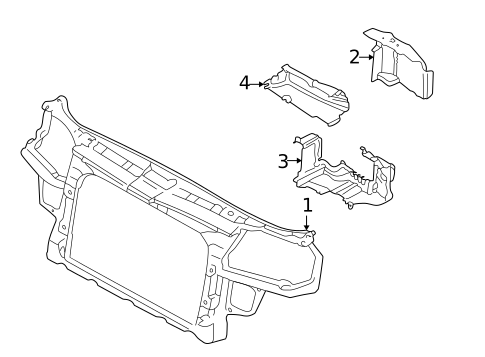 Radiator Support for 2003 Volkswagen Jetta #0