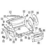 5097479AA - Body Sheet Metal Except Doors: Wheelhouse Silencer, Left for Mopar Image