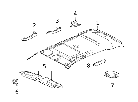 Interior Trim - Roof for 2005 Jaguar X-Type #0