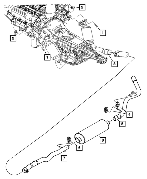 Exhaust System for 2006 Dodge Dakota #0
