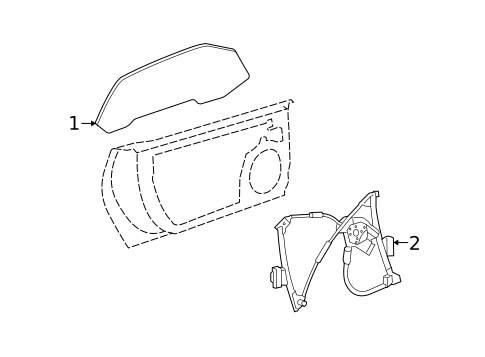 Glass - Door for 2006 Chevrolet Corvette #0