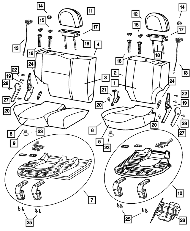 UK091T5AA - : Rear Seat Cushion for Mopar Image