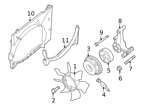 Cooling Fan for 2023 Nissan Armada #0