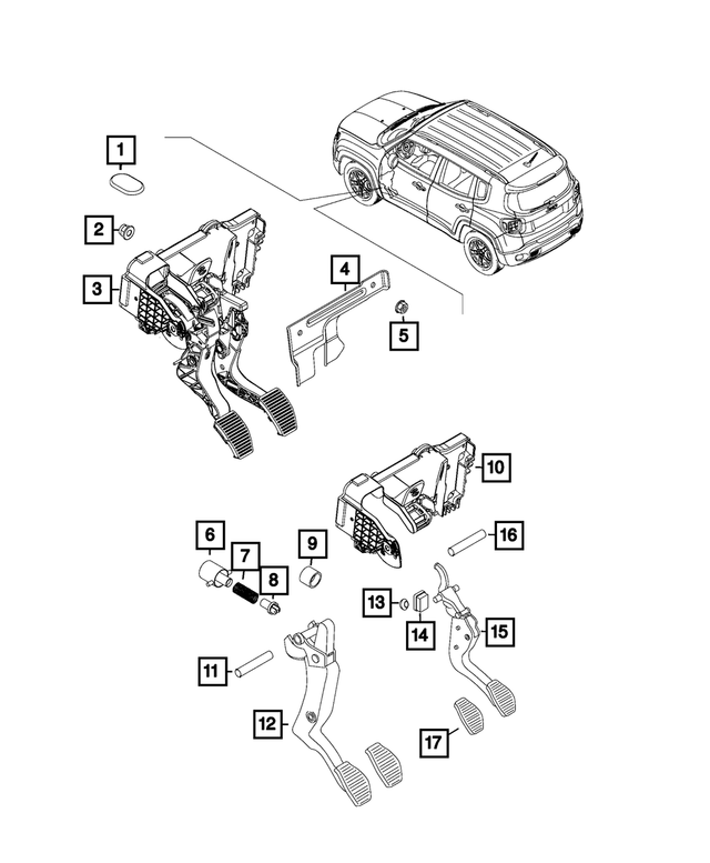 68201765AA - Brakes: Clutch Cable Routing Plug for Fiat: 500L, 500X | Jeep: Compass, Renegade | Ram: ProMaster City Image