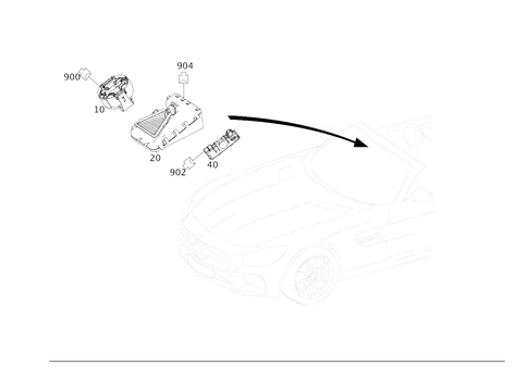 Sensors, Camera and Switch Behind Windshield for 2018 Mercedes-Benz AMG GT C #0