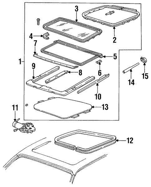 Sunroof for 1993 Cadillac Fleetwood #0