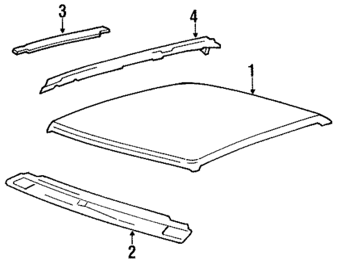 Roof & Components for 1993 Cadillac 60 Special #0