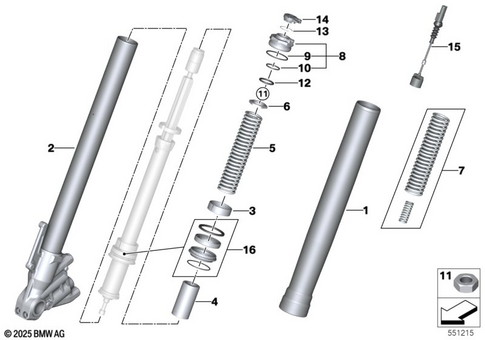 Telescopic Forks, Telelever for 2026 BMW-Motorrad R 1300 RS #0