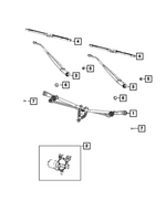68744884AA - Electrical: Wiper Pivot And Linkage for Mopar Image