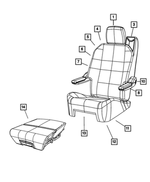 1LB671D5AA - Interior Trim: Seat Back Panel for Chrysler: Town &amp; Country | Dodge: Grand Caravan Image
