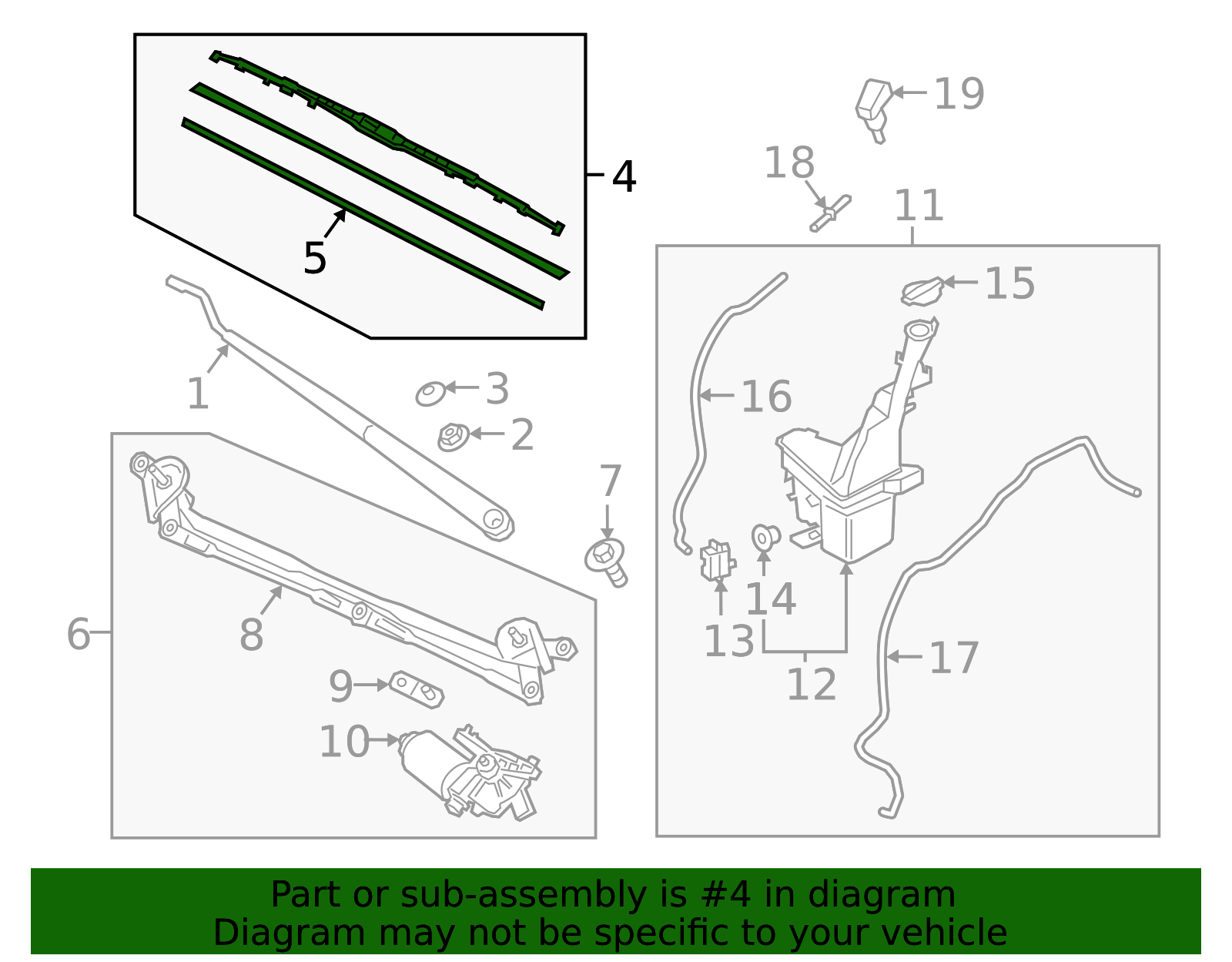 98350-K0500 - Wiper Blade 2023-2025 Kia Soul | Kia.Parts Store