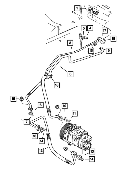Air Conditioner and Heater Plumbing for 2008 Chrysler Pacifica #0