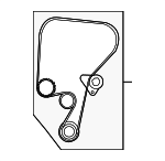 8627484 - Engine: Engine Timing Belt for Volvo: 850, C30, C70, S40, S60, S60 Cross Country, S70, S80, V40, V50, V60, V60 Cross Country, V70, XC60, XC70, XC90 Image
