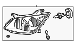 88969942 - Electrical: Headlamp Assembly for Pontiac: Vibe Image