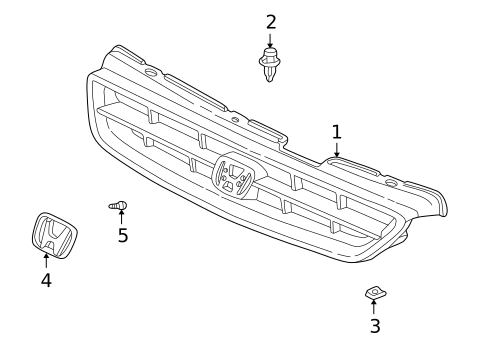 Grille & Components for 2000 Honda Accord #0
