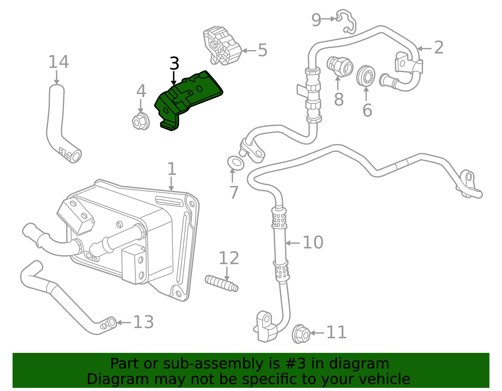 2019-2026 GM Oil Cooler Pipe Bracket 84414025 GM | GMPartsDirect.com