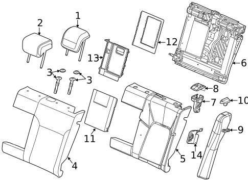 Rear Seat Components for 2010 Saab 9-5 #0