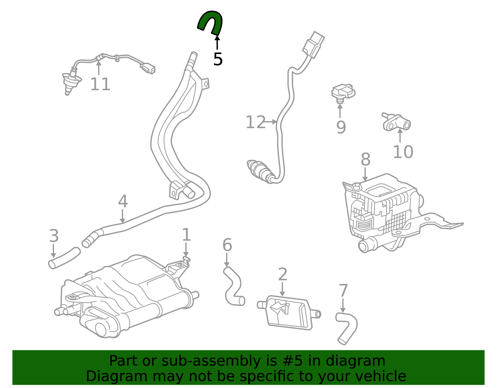 2020-2022 Honda CR-V Evaporative Emissions System Lines 17373-TLA-A01 ...