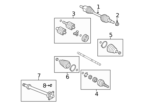 Axle Shaft & Joints for 2011 Chevrolet Traverse #0