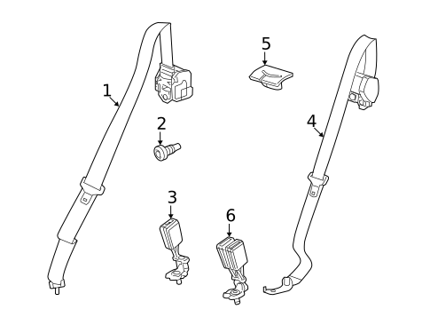 Rear Seat Belts for 2005 Jaguar X-Type #0
