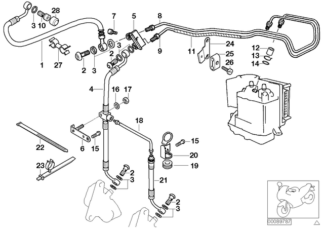 34327663982 - : Brake Hose for BMW-Motorrad Image