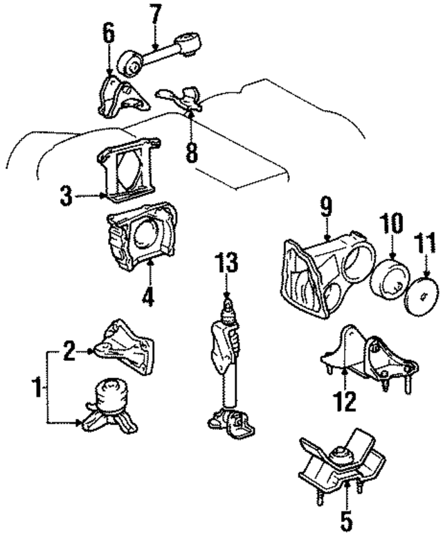 123130A010 - Engine: Mount for Lexus Image