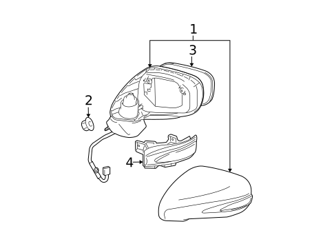 Outside Mirrors for 2009 Lexus IS250 #0