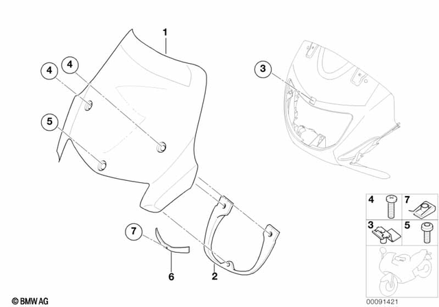 46637655721 - : Windshield for BMW-Motorrad Image