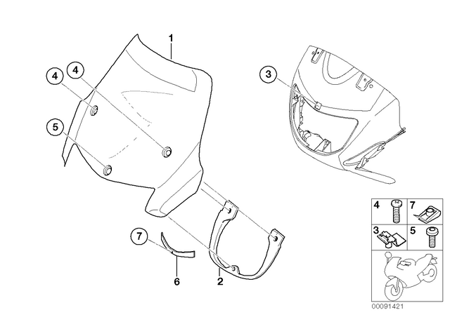 46637655721 - : Windshield for BMW-Motorrad Image