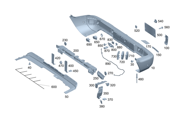 4658804600 - : Bumper Holder for Mercedes-Benz Image