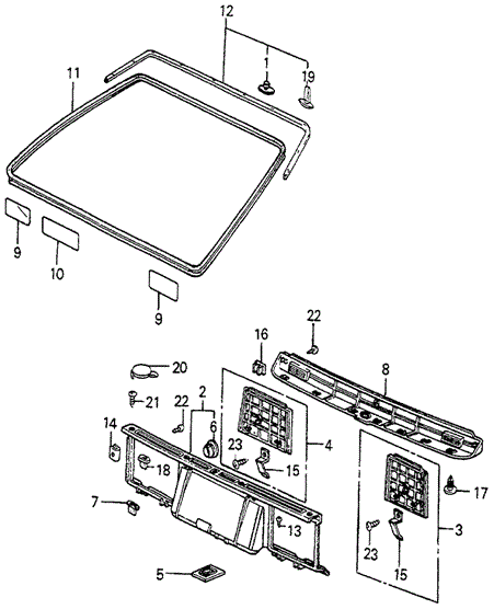 Tailgate Lining 3DR for 1984 Honda Accord #0