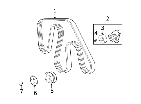Belts & Pulleys for 2006 Lexus GX470 #0