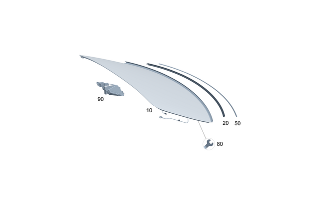 2236707000 - Window System: Rear Window for Mercedes-Benz Image image