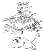 5065522AA - Body Sheet Metal Except Doors: Hood Latch Release for Mopar Image