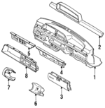 BA296403000 - : Glove Box Door for Mazda Image