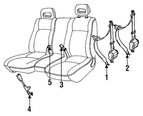 Front Seat Belts for 1991 Isuzu Rodeo #0