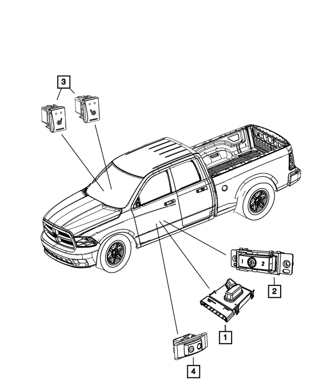 « 4602777AB – Electrical : Sélecteur De Mémoire Commutateur pour Mopar Image »
