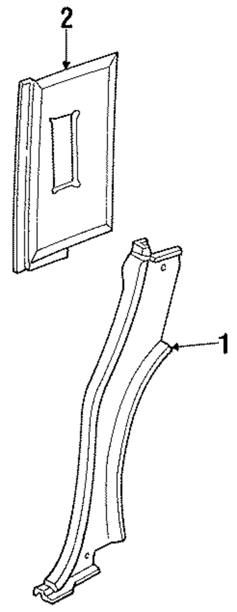Interior Trim - Quarter Panels for 1993 Cadillac 60 Special #0