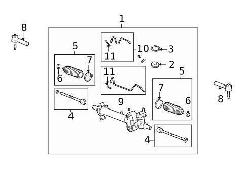 Steering Gear & Linkage for 2012 Cadillac Escalade #0