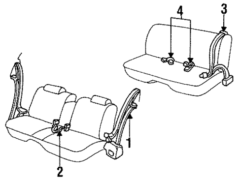 Front Seat Belts for 1990 Oldsmobile Delta 88 #0