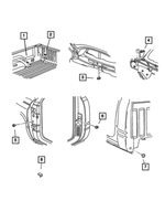 55035931 - Body Sheet Metal Except Doors: Plenum Drain Seal for Dodge: Dakota, Durango, Ram 1500, Ram 2500, Ram 3500 | Ram: Dakota Image