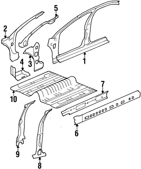 Hinge Pillar for 1999 Oldsmobile Intrigue #0