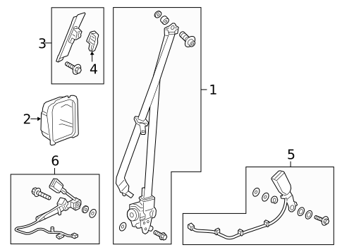 Seat Belt for 2019 Honda Ridgeline #0