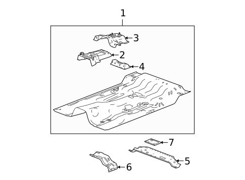 Floor - Cab for 2005 Chevrolet Colorado #1