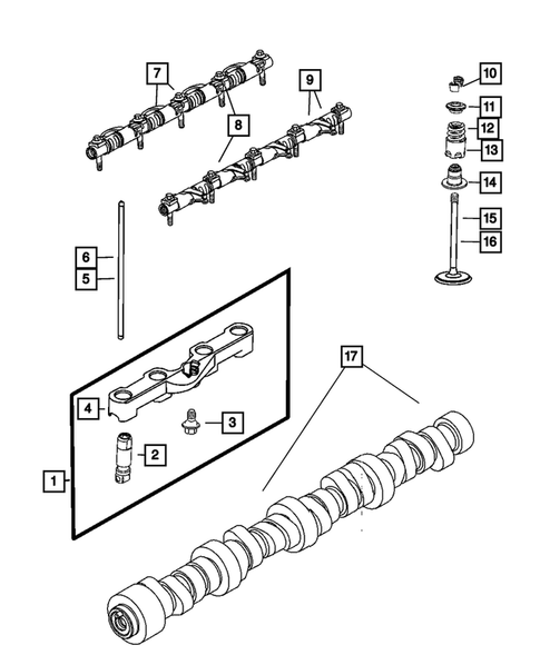 Camshaft and Valve for 2008 Dodge Challenger #0