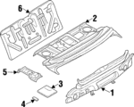 G593089904 - Body: Package Tray Insulator for INFINITI: Q45 Image