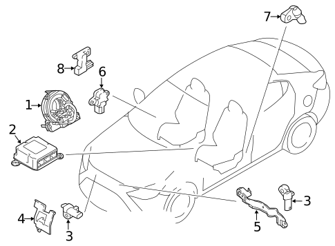 Air Bag Components for 2016 Scion iA #1