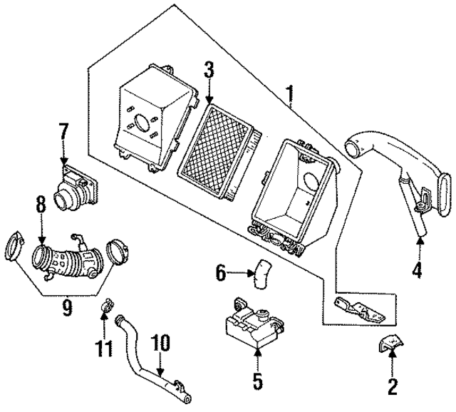 F6XZ9A624BB - Engine: Air Inlet Duct for Ford Image