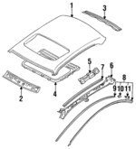 HGY070600 - Body: Roof Panel for Mazda: 929 Image